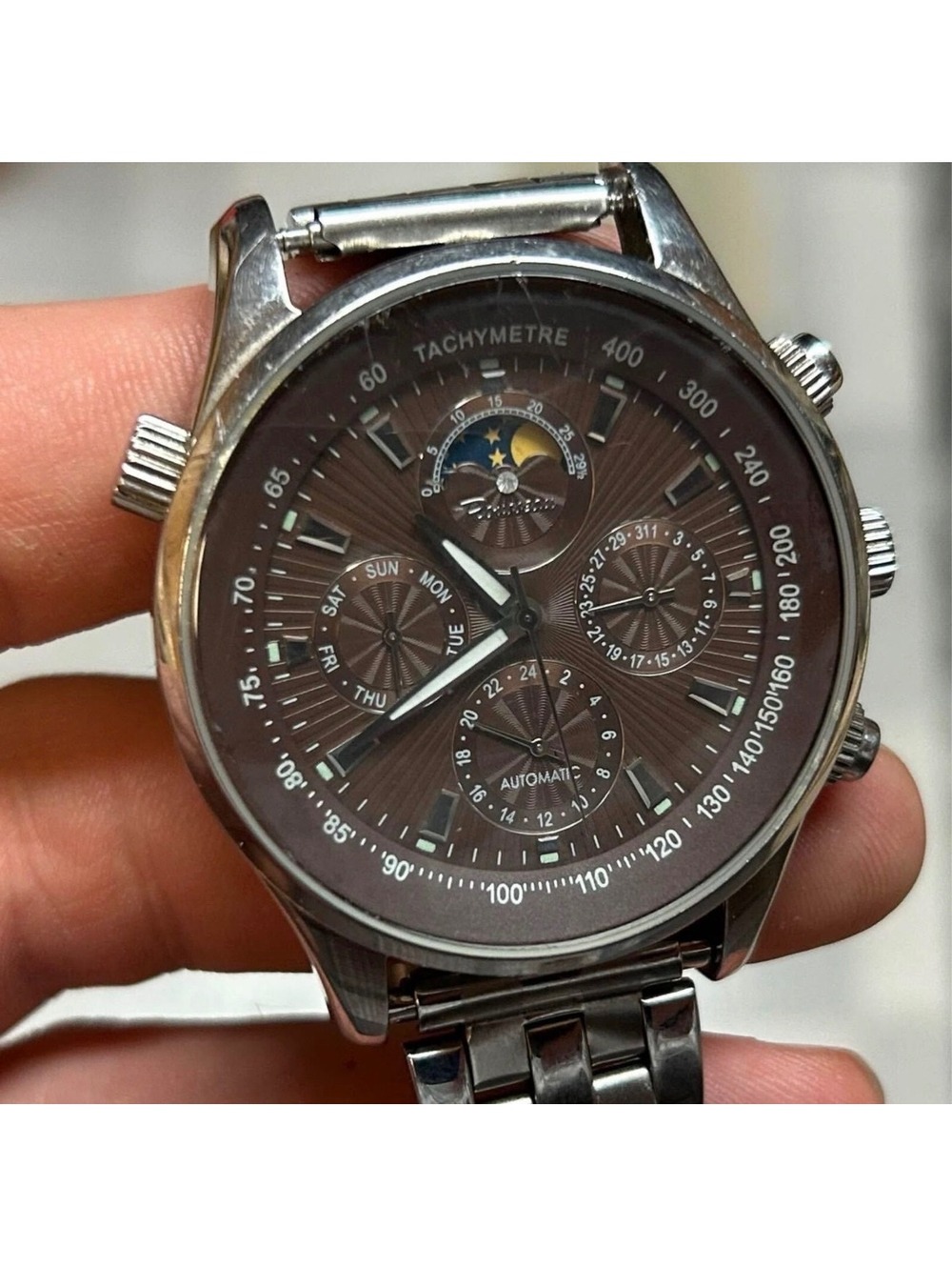 Rousseau 61004-1135 Automatic Moon Phase Wrist Watch
